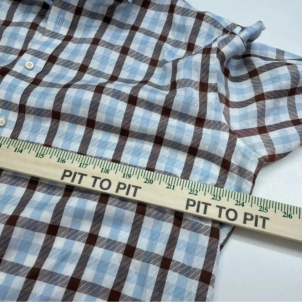 Thomas Dean shirt long sleeve button down mens Large 2671 - Picture 6 of 7